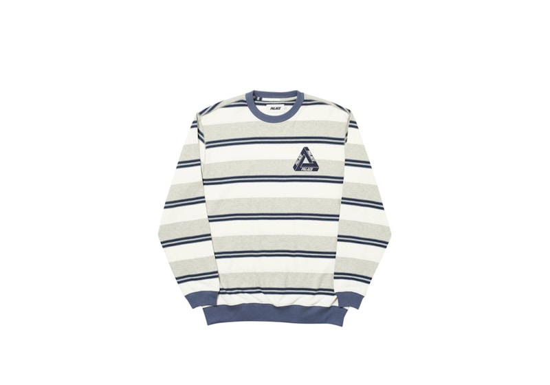 Palace Ribbed for Pleasure Crew Marl/White/Grey