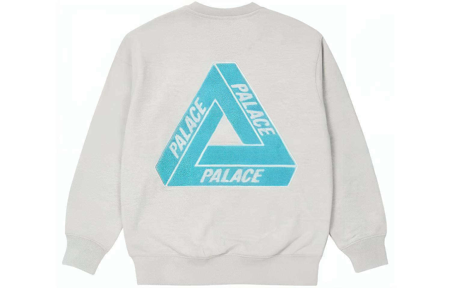 Order PALACE S23 Spring Fleece TRI-FERG Crewneck Sweatshirt Abu-abu Unisex. PLC23030