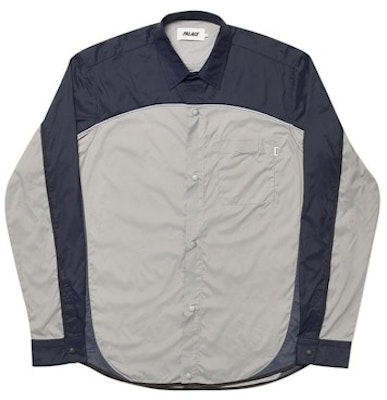 Palace Shell Out Shirt Grey/Navy Buy Palace Shell Out Shirt Grey/Navy