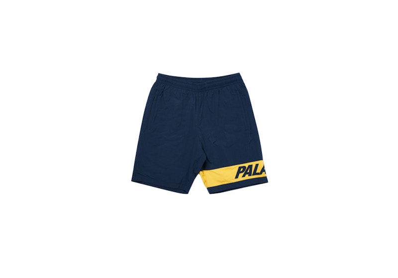 Palace Side Shorts Navy/Yellow