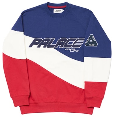 Palace Sign Das Waver Crew Blue/White/Red Buy Palace Sign Das Waver Crew Blue/White/Red