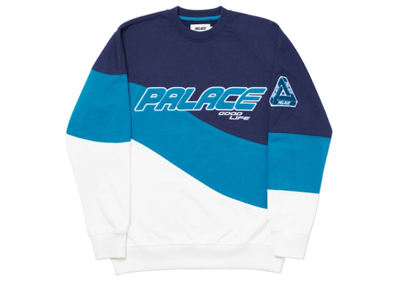 Buy Palace Sign Das Waver Crew Navy/Biru/Putih