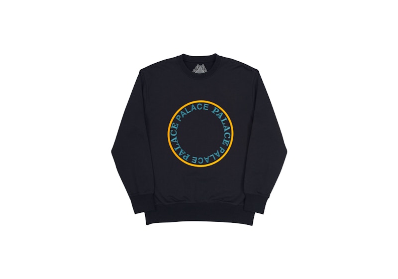 Buy Palace Sircle Crew Black/Yellow/Blue