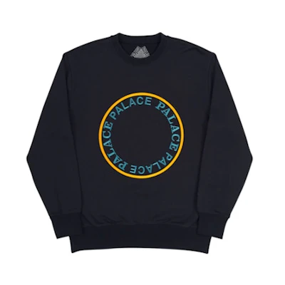 Palace Sircle Crew Black/Yellow/Blue
