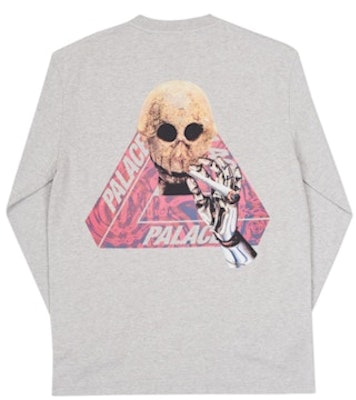 Palace Skeledon Longsleeve Grey Marl/Pink Order Palace Skeledon Longsleeve Grey Marl/Pink