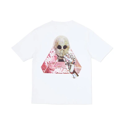 PALACE Skeledon White T-Shirt Unisex with Triangle Skull Design PAL-SS18-076