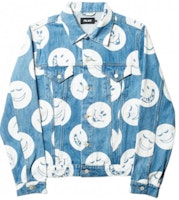 PALACE Smiley Print Long Sleeve Jacket Blue Unisex. P15D003 PALACE Smiley Print Long Sleeve Jacket Blue Unisex. P15D003