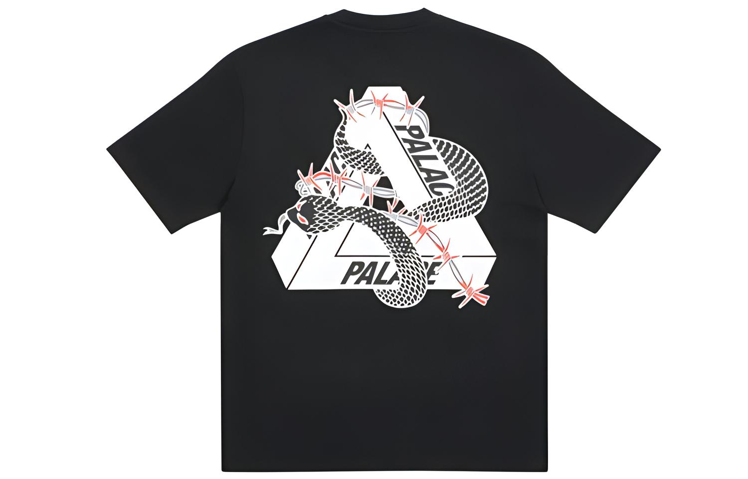PALACE Snake Logo Unisex Couple T-shirt Black PAL-FW20-02