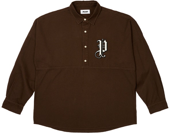 palace-solid-color-half-button-long-sleeve-shirt-unisex-p25-sht-024