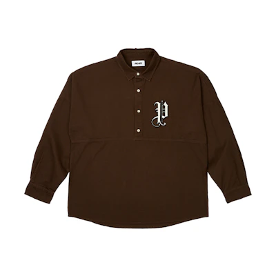 PALACE Solid Color Half-Button Long Sleeve Shirt Unisex P25SHT024