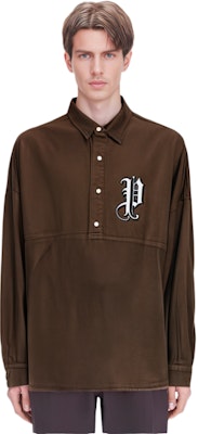 PALACE Solid Color Half-Button Long Sleeve Shirt Unisex P25SHT024 Details for PALACE Solid Color Half-Button Long Sleeve Shirt Unisex P25SHT024