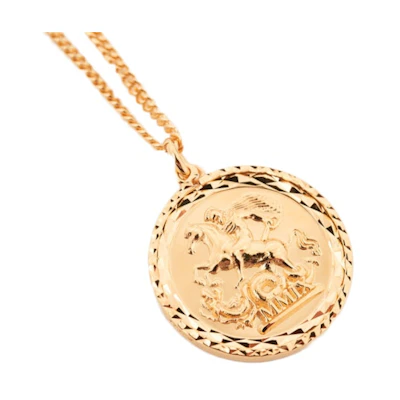Palace Solid Sovereign Pendant Gold