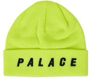 palace-spacer-beanie-fluro-yellow