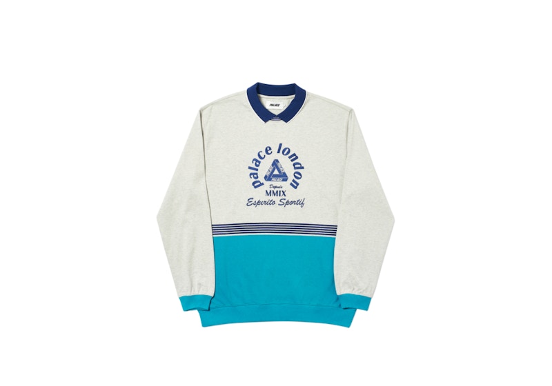 Palace Sportif Crew Grey Marl/Teal
