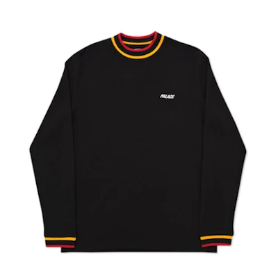 Palace Square Weave Crew Black