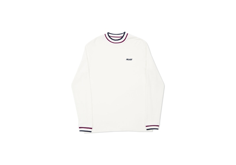 Buy Palace 方纹织纹圆领白色上衣