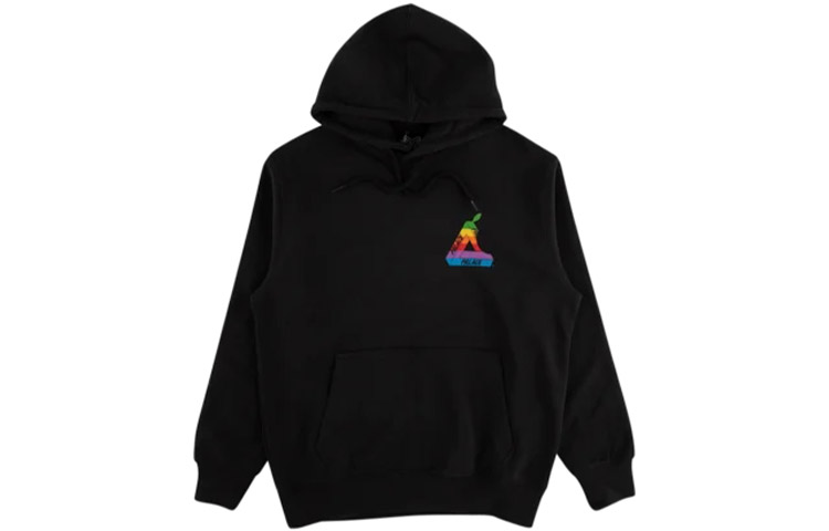 Lookbook Palace SS19 Jobsworth Triangle Logo Pullover Hoodie Unisex - Black P16HD048