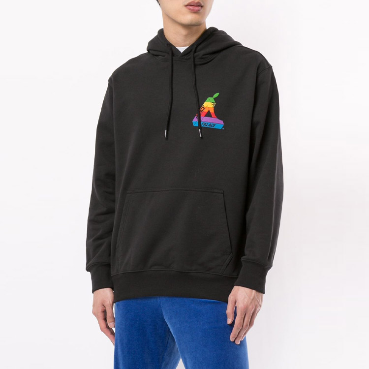 Purchase Palace SS19 Jobsworth Triangle Logo Pullover Hoodie Unisex - Black P16HD048
