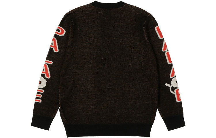 Lookbook PALACE SS21 Black Unisex Crewneck Sweater with Japanese Puppy Graphic - Gift Perfect P20KW030