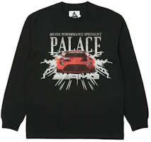 Order PALACE SS21 x AMG 黑色標誌圖案長袖男女款T恤 黑色 P20AMGLS001