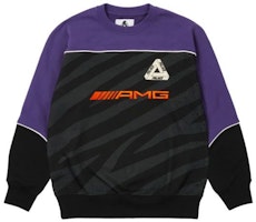 PALACE SS21 x AMG Black Technical Crew Sweatshirt with Apple Tree Logo Unisex. P20AMGCS001 PALACE SS21 x AMG Black Technical Crew Sweatshirt with Apple Tree Logo Unisex. P20AMGCS001