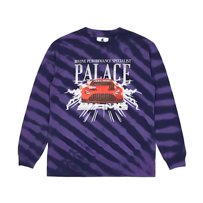 PALACE SS21 AMG Purple Logo Graphic Longsleeve Sweatshirt Unisex Purple. P20AMGLS002