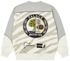 PALACE SS21 x AMG Technical Crew Apple Tree Logo Beige Sweatshirt Unisex. P20AMGCS002 PALACE SS21 x AMG Technical Crew Apple Tree Logo Beige Sweatshirt Unisex. P20AMGCS002