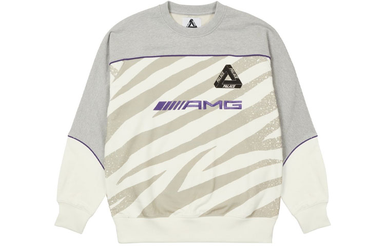 Lookbook PALACE SS21 x AMG 技術蘋果樹標誌米色衛衣男女款。 P20AMGCS002