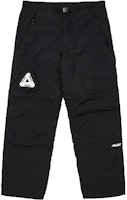 PALACE SS22 Black Multi-Pocket Logo Print Zip Off Pants Casual Trousers. P22JG043 PALACE SS22 Black Multi-Pocket Logo Print Zip Off Pants Casual Trousers. P22JG043