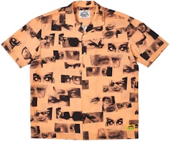 PALACE SS22 Brown All-Over Eyes Print Short Sleeve Shirt Men. P22JZSHT001 PALACE SS22 Brown All-Over Eyes Print Short Sleeve Shirt Men. P22JZSHT001