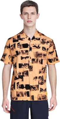 PALACE SS22 男士棕色满版眼睛印花短袖衬衫. P22JZSHT001 Shop PALACE SS22 男士棕色满版眼睛印花短袖衬衫. P22JZSHT001