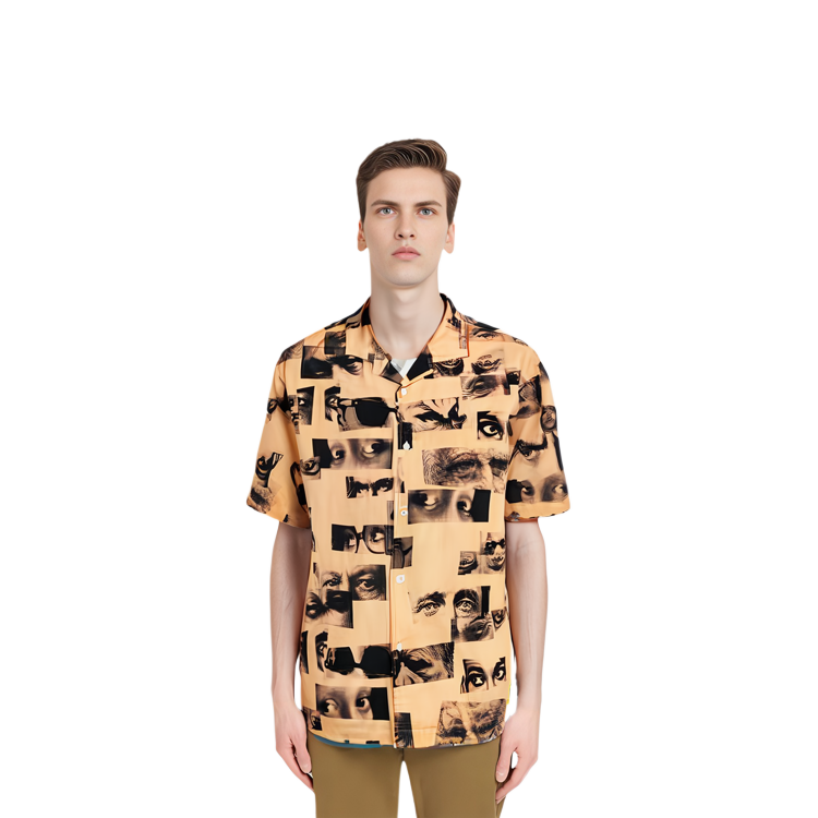 Purchase PALACE 2022夏季 棕色全眼印花短袖襯衫 男款 P22JZSHT001