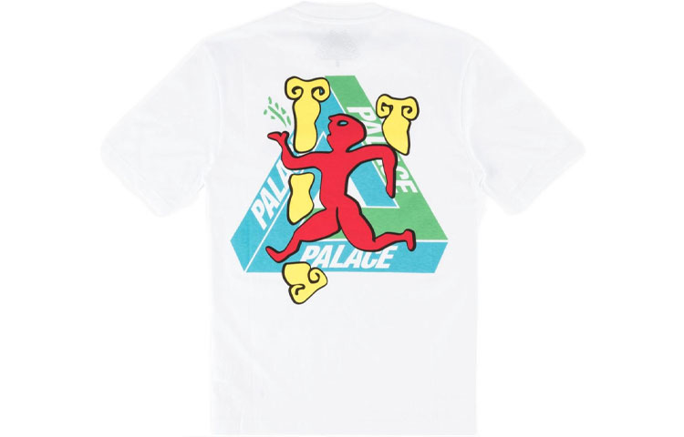 PALACE SS22 Cartoon Graphic Print Short Sleeve T-Shirt White Mens P13TS057