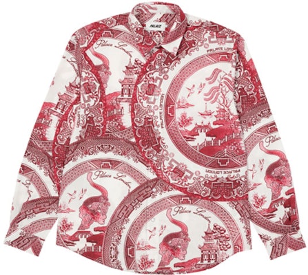 PALACE SS22 中国盘花纹红色长袖衬衫 男女通用 P22SHT112 Buy PALACE SS22 中国盘花纹红色长袖衬衫 男女通用 P22SHT112