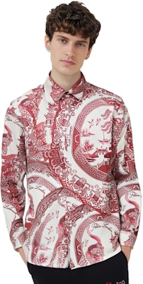 PALACE SS22 中国盘花纹红色长袖衬衫 男女通用 P22SHT112 Shop PALACE SS22 中国盘花纹红色长袖衬衫 男女通用 P22SHT112