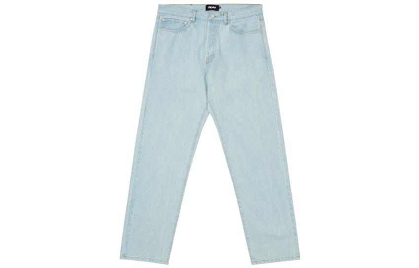 PALACE SS22 Diamond Stitch Straight Fit Washed Jeans Unisex Light Blue. P22T017