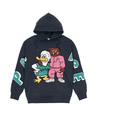 PALACE SS22 Dog and Duck Drop Shoulder Logo Hoodie Navy Blue Men’s. P22CS216