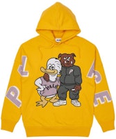 PALACE SS22 Dog And Duck Yellow Drop Shoulder Cartoon Sweatshirt Unisex. P22CS218 PALACE SS22 Dog And Duck Yellow Drop Shoulder Cartoon Sweatshirt Unisex. P22CS218