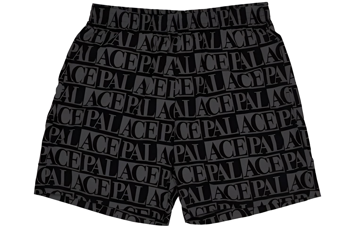 PALACE SS22 Domino Print Swim Shorts Black Logo Print  Shorts Black. P22ST152