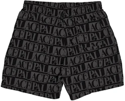 Lookbook PALACE SS22 Celana Pendek Renang Hitam Domino Print Logo. P22ST152