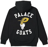PALACE SS22 Goats Black Hoodie Letter Print Sweatshirt Black. P22CS138 PALACE SS22 Goats Black Hoodie Letter Print Sweatshirt Black. P22CS138