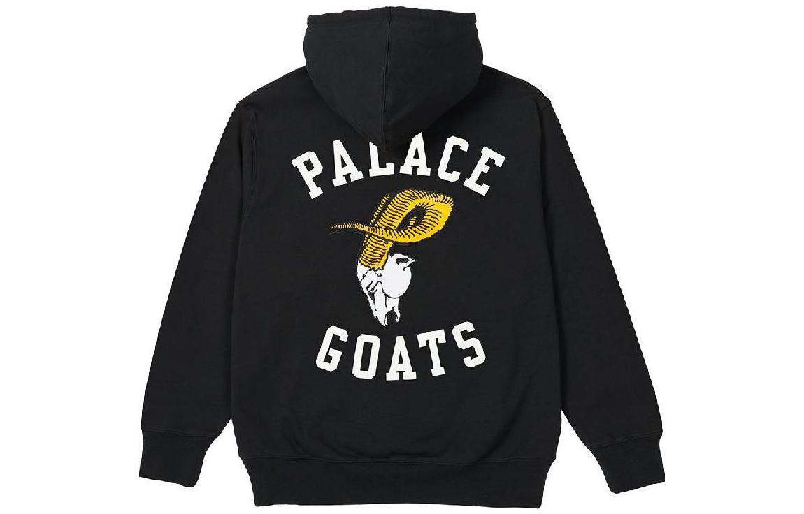 Order PALACE SS22 Goats Black Hoodie  Letter Print Sweatshirt Black. P22CS138