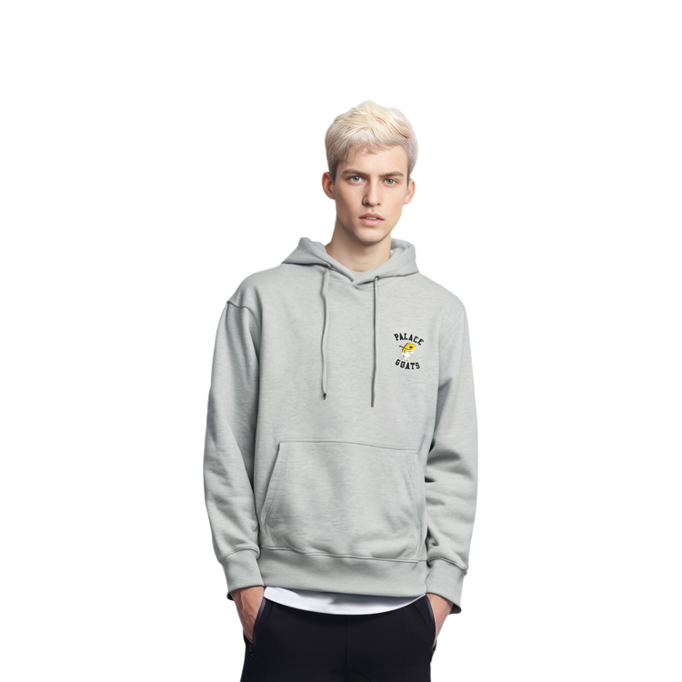 Palace SS22 Goats Hood Grey Marl Cartoon Print Hoodie Unisex Grey P22CS135 圖 5