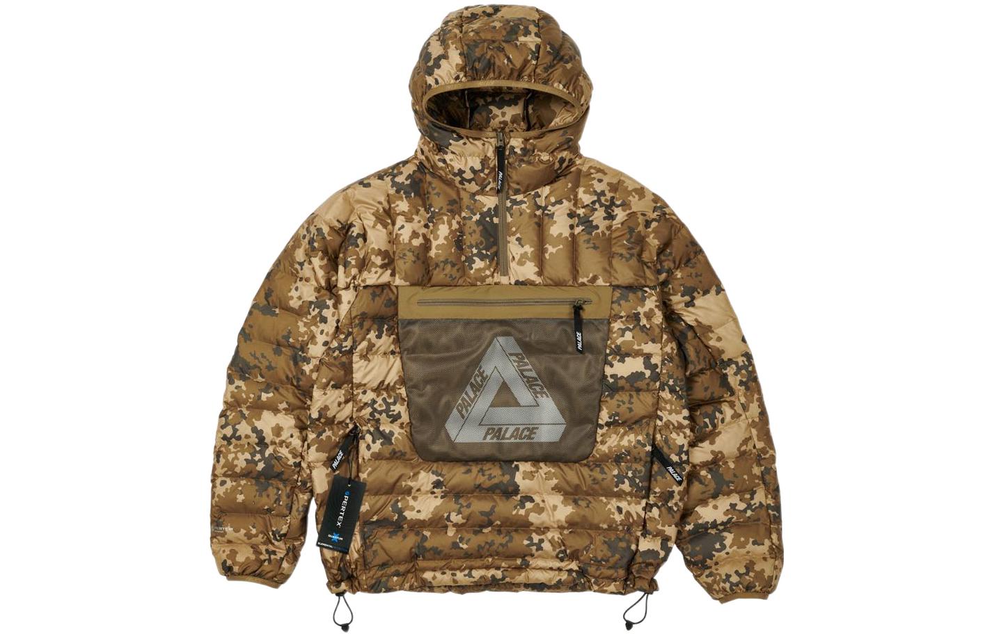 Palace SS22 Half-Zip Insulated Camo Hooded Down Jacket . P22JK055