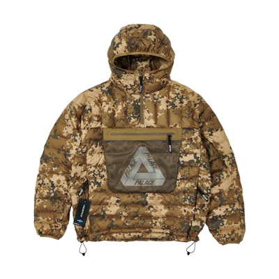 Palace SS22 Half-Zip Insulated Camo Hooded Down Jacket . P22JK055