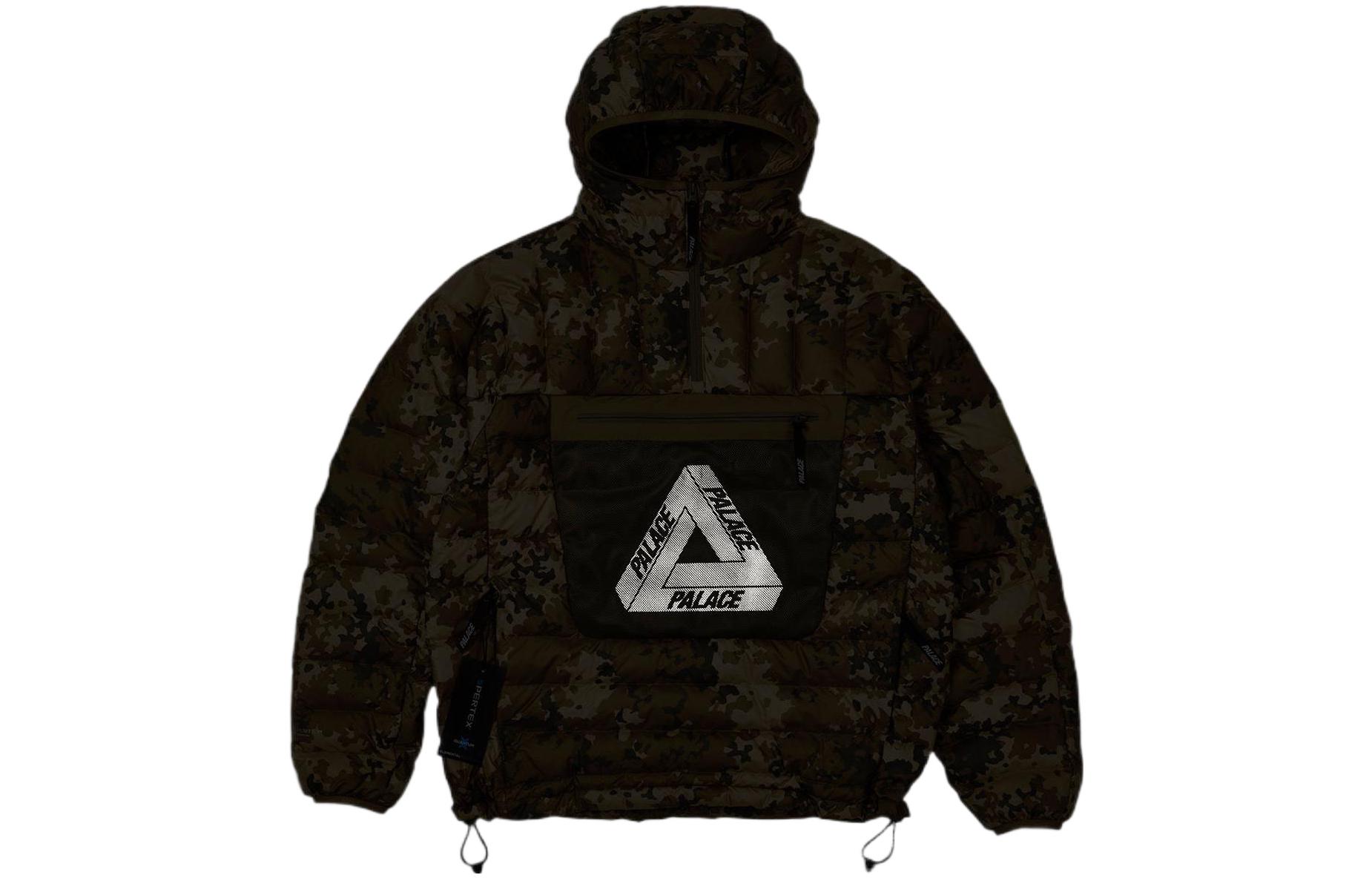 Shop Palace SS22 半拉链迷彩连帽保暖羽绒夹克. P22JK055