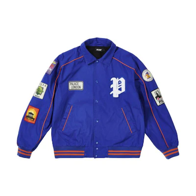 PALACE SS22 Life Is Short Button-Up Collar Jacket Unisex Blue P22JK213