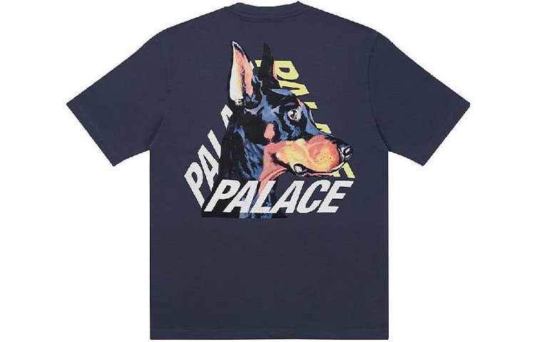 PALACE SS22 P-3-K-9 Navy T-Shirt Dog Logo Print Casual Unisex Tee P22TS167 圖 2