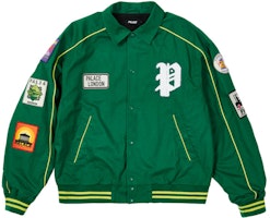PALACE SS22 Patches Cotton Bomber Jacket Kelly Green Unisex Long Sleeve Coat. P22JK212 PALACE SS22 Patches Cotton Bomber Jacket Kelly Green Unisex Long Sleeve Coat. P22JK212