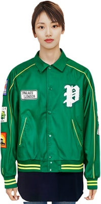 PALACE SS22 补丁纯棉飞行夹克 绿色男女长袖外套 P22JK212 Shop PALACE SS22 补丁纯棉飞行夹克 绿色男女长袖外套 P22JK212